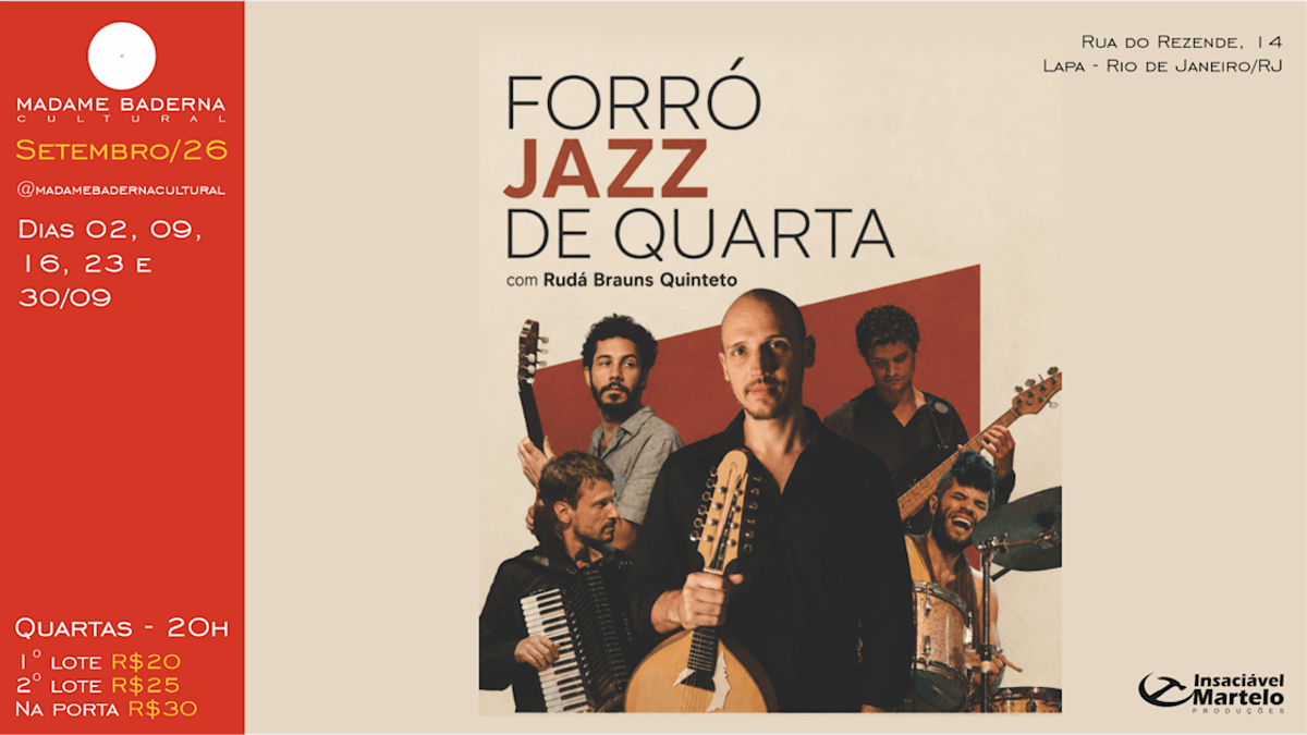 Forró Jazz De Quarta (Com Rudá Brauns Quinteto) - Semana 5